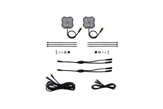 Diode Dyamics Rock Light  - Red/White -  M8 Add-On 2-Pack