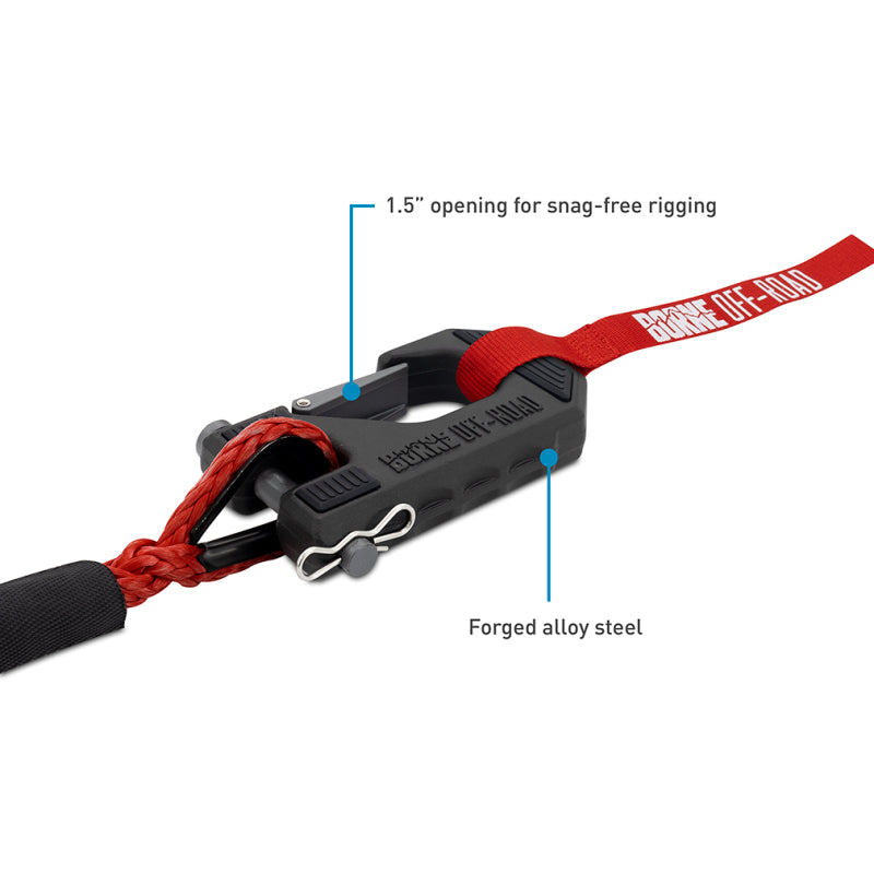 Borne Off-Road 12K Winch - Red Synthetic Rope Borne Off-Road