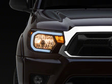 Load image into Gallery viewer, Raxiom 12-15 Toyota Tacoma Axial Series Headlights w/ LED Bar- Blk Housing (Clear Lens)