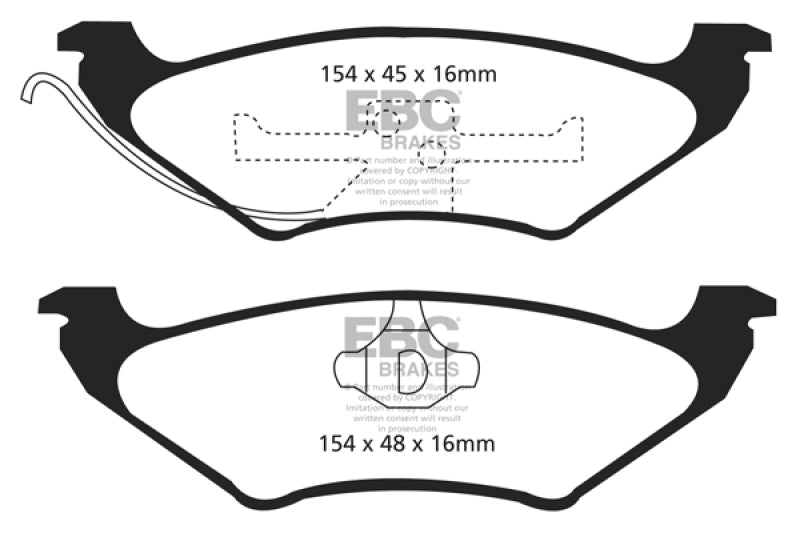 EBC GreenStuff Rear Brake Pads - DP21625 EBC