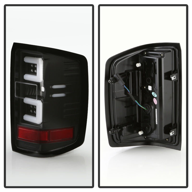 Spyder 16-18 Chevy Silverado Light Bar LED Tail Lights - All Black ALT-YD-CS16-LED-B SPYDER