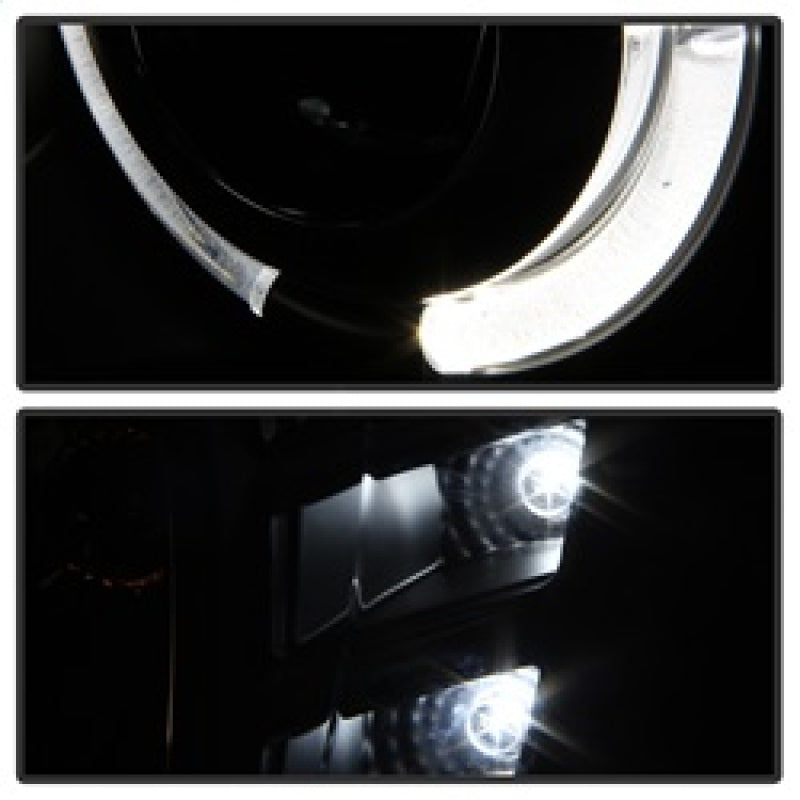 Spyder Chevy Malibu 04-07 Projector Headlights LED Halo LED Black High H1 Low H1 PRO-YD-CM04-HL-BK SPYDER
