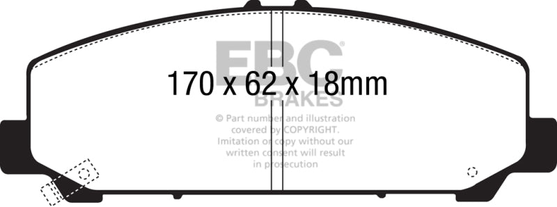 EBC Ultimax2 Front Brake Pads - UD1286