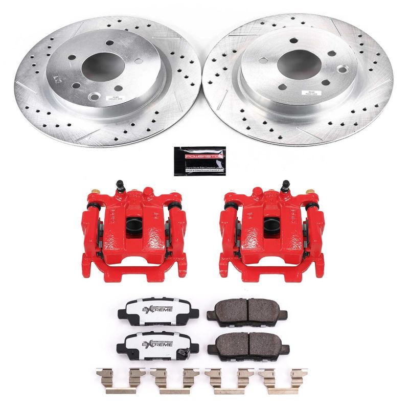 Power Stop 2018 Nissan Maxima Rear Z26 Street Warrior Brake Kit w/Calipers PowerStop