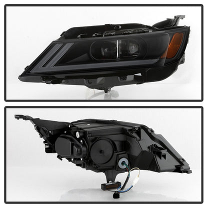 xTune 14-18 Chevy Impala (Excl Limited) DRL Halogen Proj Headlights - Blk Smk (PRO-JH-CIM15-LB-BSM) SPYDER