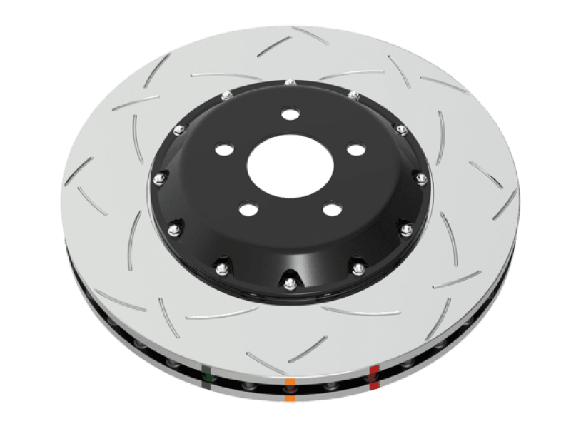 DBA 02-03 Jaguar Vanden Plas (w/355mm Front Rotor) Front 5000 Series 2-Pc Slotted Rotor w/Black Hat DBA