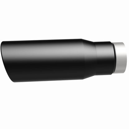 MagnaFlow Tip Stainless Black Coated Single Wall Round Single Outlet 5in Dia 3.5in Inlet 14.5in L Magnaflow