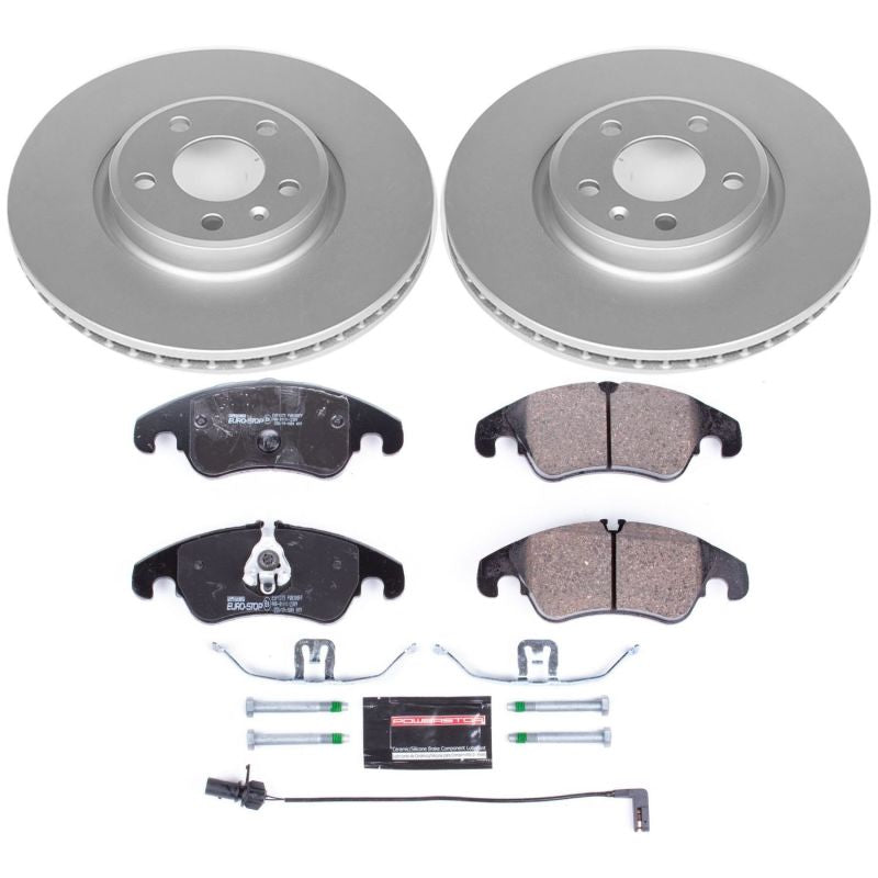Power Stop 12-16 Audi A4 Front Euro-Stop Brake Kit PowerStop