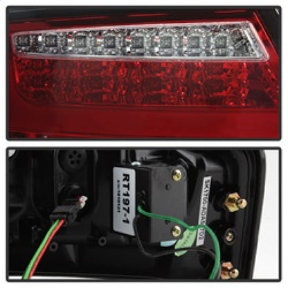 Spyder 08-12 Audi A5 LED Tail Lights - Red Clear ALT-YD-AA508V2-LED-RC SPYDER