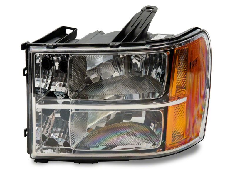 Raxiom 07-14 GMC Sierra 1500/2500 HD/3500 HD Axial OEM Rep Headlights- Chrome Housing (Clear Lens)