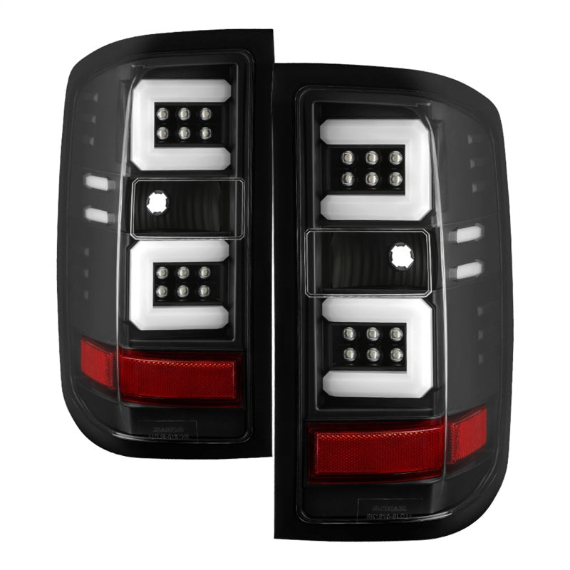 Spyder 16-18 Chevy Silverado Light Bar LED Tail Lights - All Black ALT-YD-CS16-LED-B SPYDER