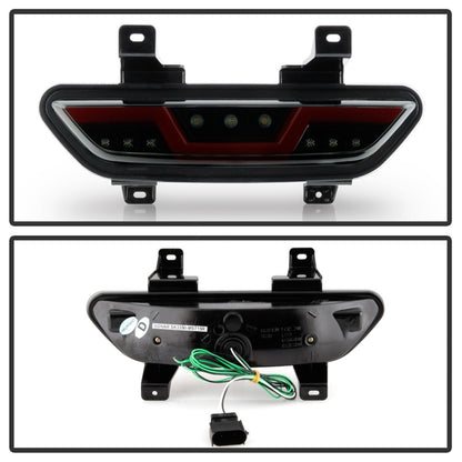 Spyder 15-16 Ford Mustang LED Reverse Lights - Black Smoke w/ Red Bar (ALT-YD-FM15RED-REV-BSM) SPYDER