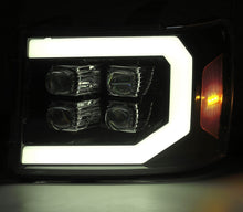 Load image into Gallery viewer, AlphaRex 07-13 GMC Sierra NOVA-Series LED Projector Headlights Jet Black - 880608