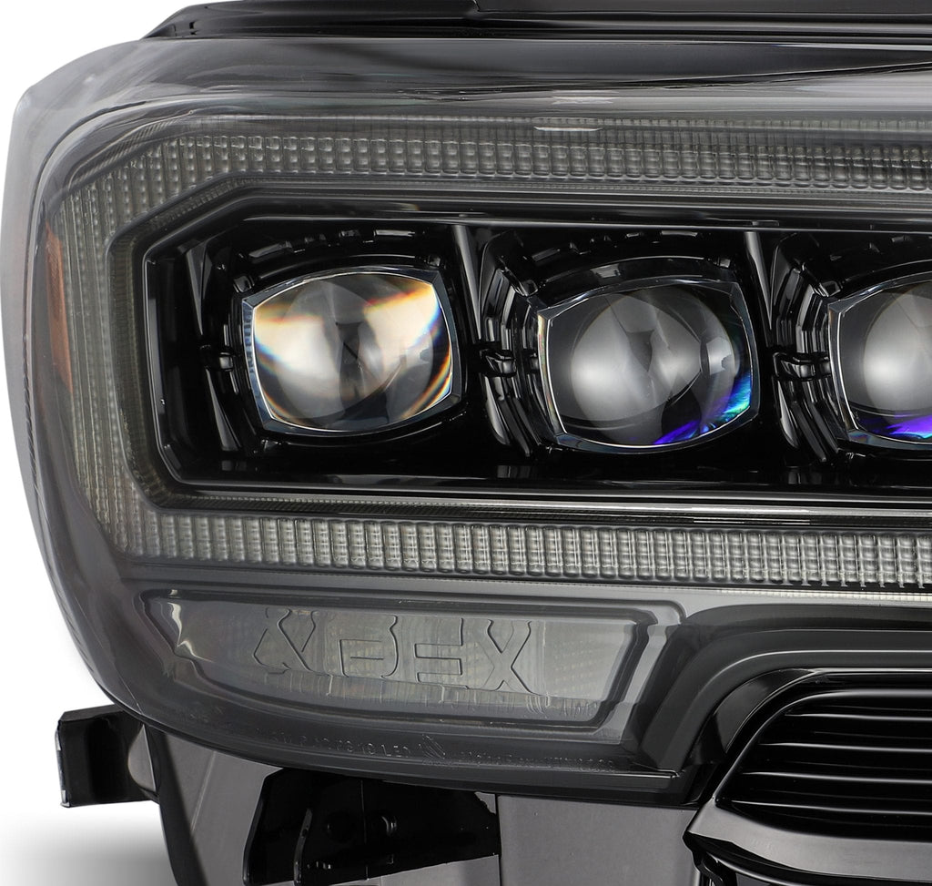 Alpharex 16-23 Toyota Tacoma NOVA-Series LED Projector Headlights Alpha-Black - 880705