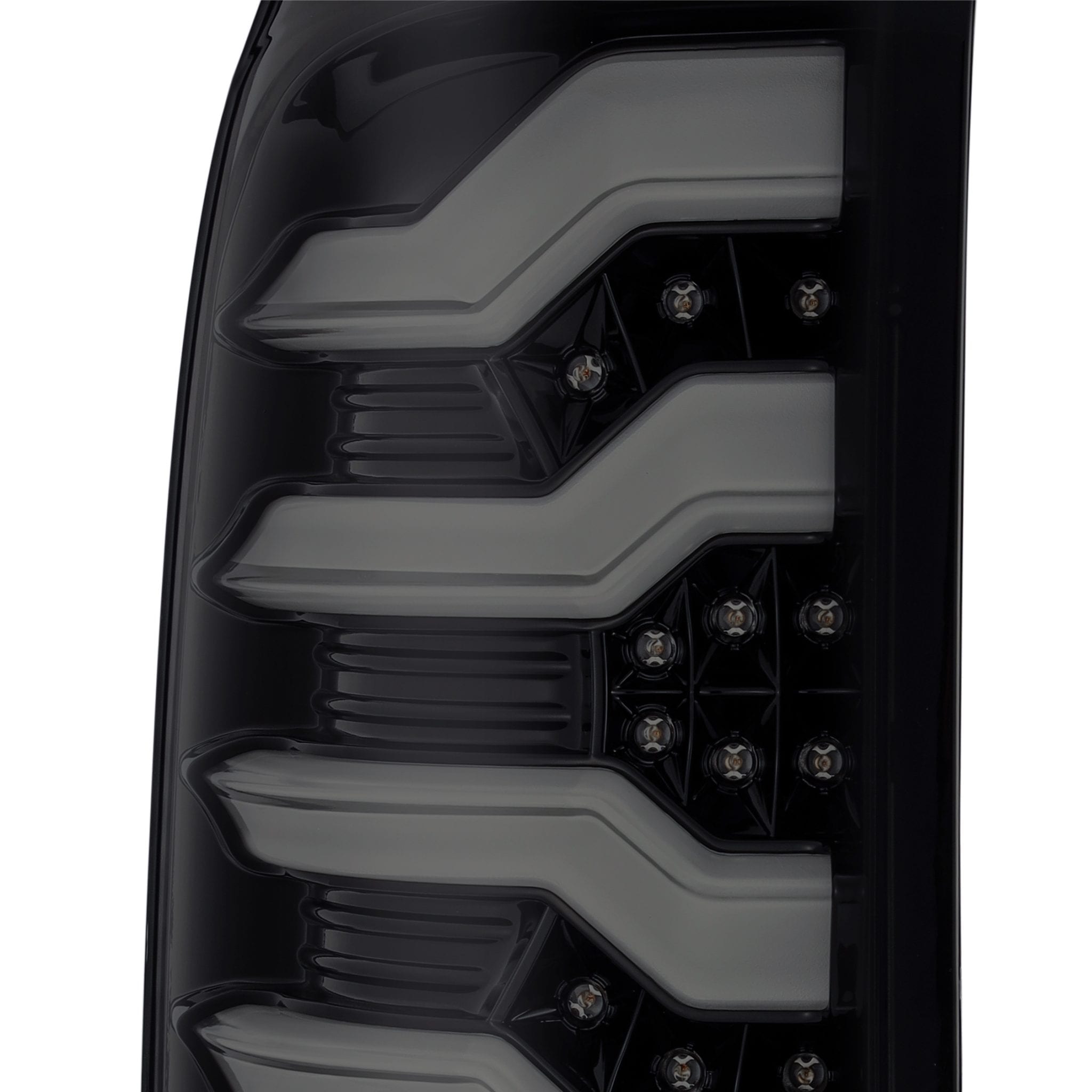 Alpharex 14-18 GMC Sierra 1500/2500HD/3500HD PRO-Series LED Tail Lights Jet Black - 630010