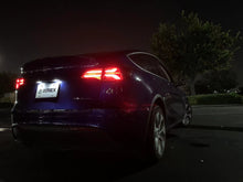 Load image into Gallery viewer, AlphaRex 20-22 Tesla Model Y (With Stock Amber Turn Signal) PRO-Series LED Tail Lights Jet Black - 601030