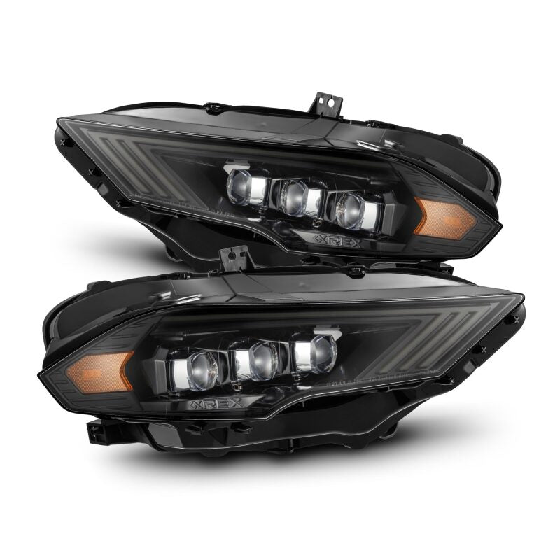 AlphaRex 880257 18-22 Ford Mustang NOVA-Series LED Projector Headlights Alpha-Black