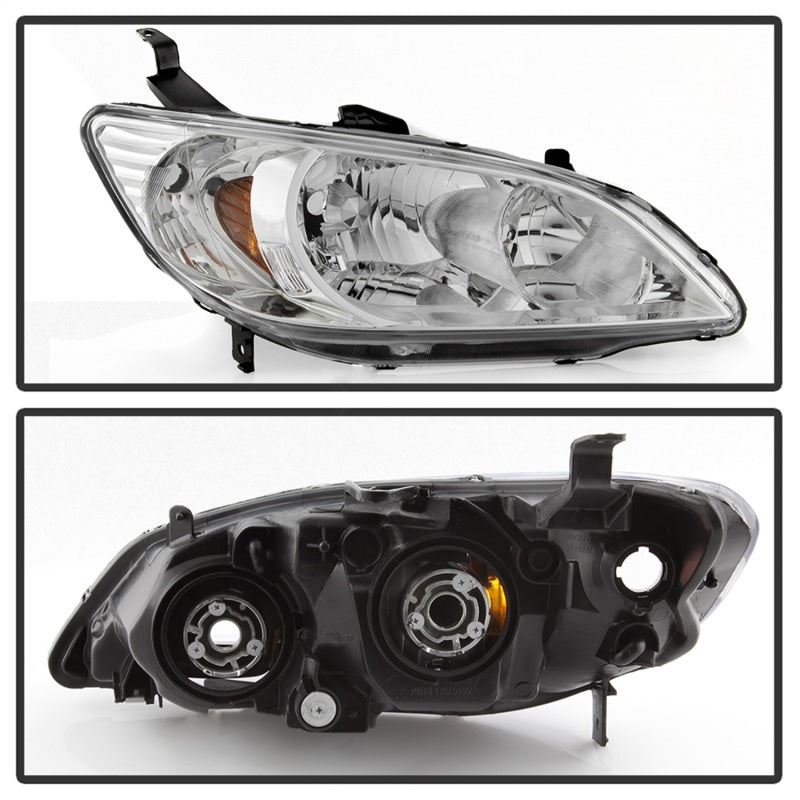 xTune 04-05 Honda Civic (Excl Hatchback/Si) OEM Style Headlights - Chrome (HD-JH-HC04-4D-AM-C) SPYDER