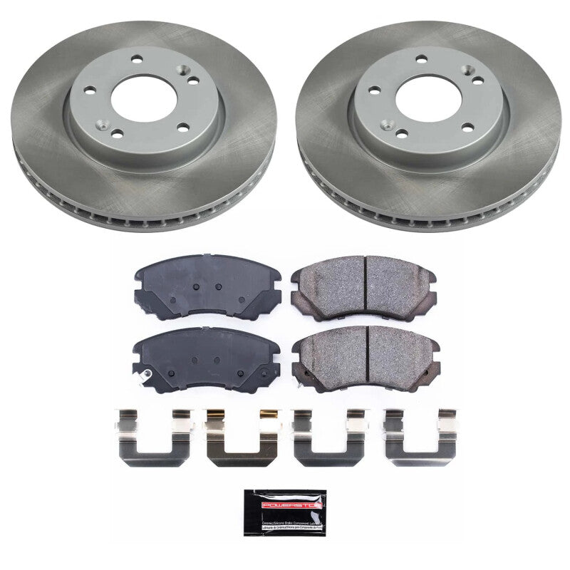 Power Stop 10-11 Kia Soul Front Semi-Coated Rotor Kit PowerStop