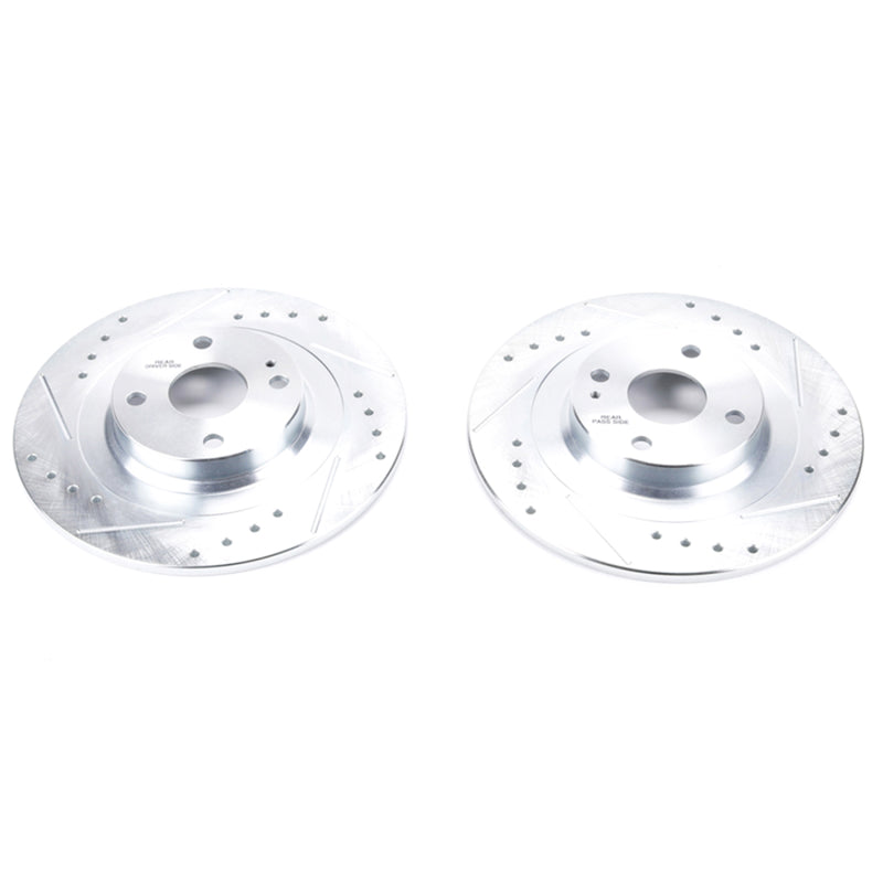 Power Stop 17-19 Fiat 124 Spider Rear Evolution Drilled & Slotted Rotors - Pair PowerStop