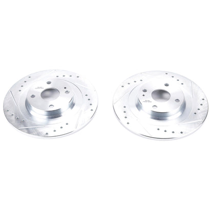 Power Stop 17-19 Fiat 124 Spider Rear Evolution Drilled & Slotted Rotors - Pair PowerStop