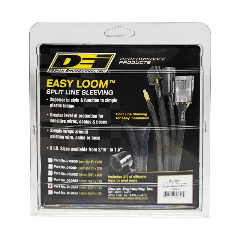DEI Split Wire Sleeve Easy Loom 16mm-5/8in x 12 Black DEI