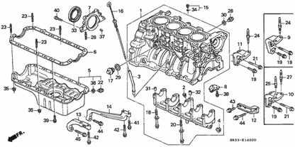 HONDA OEM Genuine Civic Oil Pan Gasket (11251-P01-004) X1