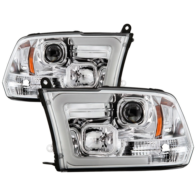 Spyder 09-16 Dodge Ram 1500 Ver 2 Proj Headlight - Light Bar Turn Signal - Chro - PRO-YD-DR09V2-SB-C SPYDER
