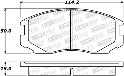 StopTech Premium Ceramic Front Brake Pads - 308.06020 Stoptech