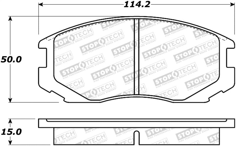 StopTech Premium Ceramic Front Brake Pads - 308.06020