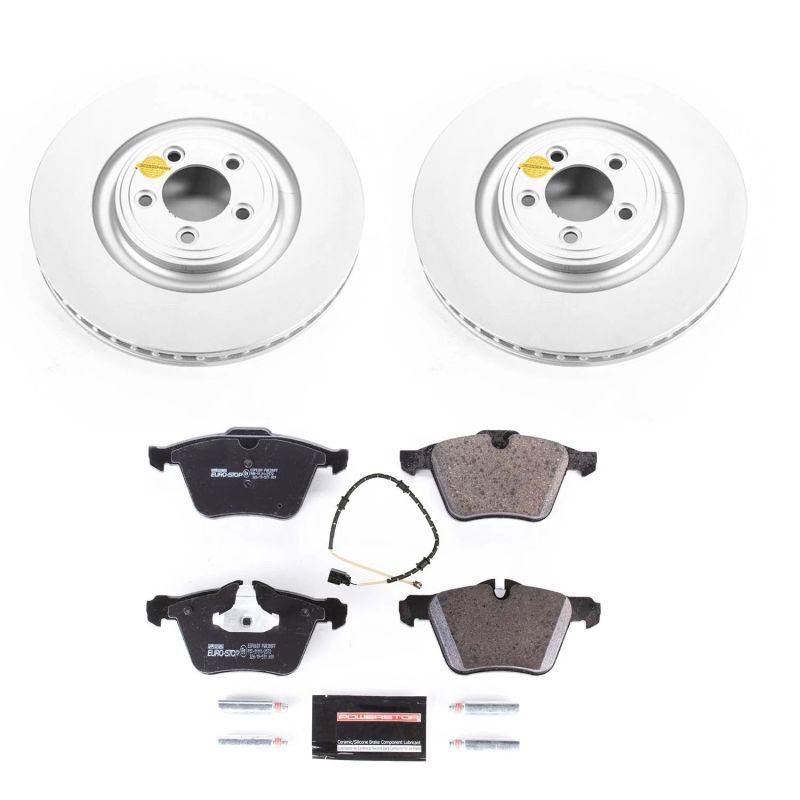 Power Stop 10-15 Jaguar XF Front Euro-Stop Brake Kit PowerStop