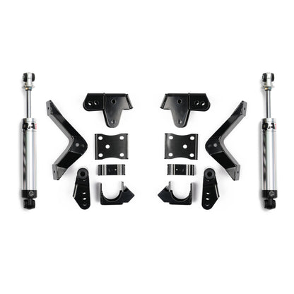 QA1 2019+ Chevrolet Silverado / GMC Sierra 1500 Single Adjustable 4/5in Lowering Kit w/ Spindles