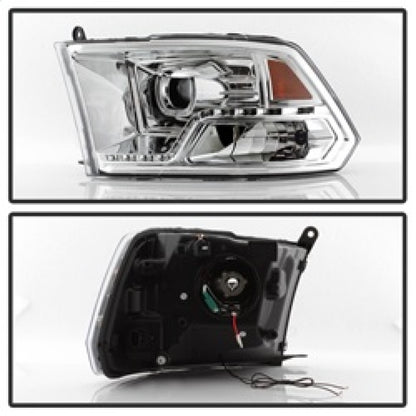 xTune Dodge Ram 2009-2014 Halo LED Projector Headlights - Chrome PRO-JH-DR09-CFB-C SPYDER