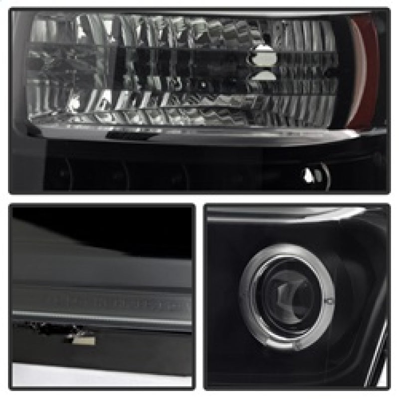 Spyder Ford F250/350 08-10 Projector Headlights LED Halo LED Blk Smke PRO-YD-FS08-HL-BSM SPYDER