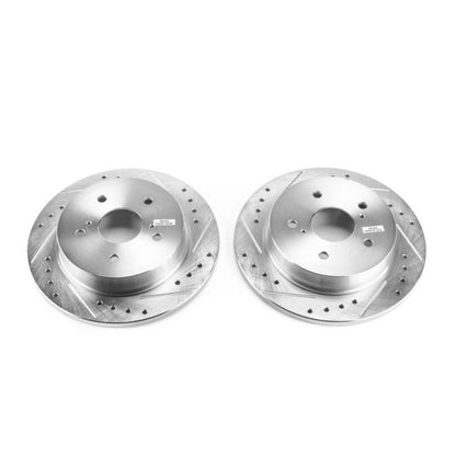Power Stop 10-13 Suzuki Kizashi Rear Evolution Drilled & Slotted Rotors - Pair PowerStop