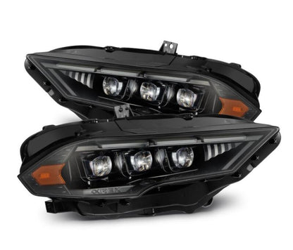 AlphaRex 880263 18-20 Ford Mustang NOVA LED Proj Headlights Alpha-Black w/Activ Light/Seq Signal/Switch DRL