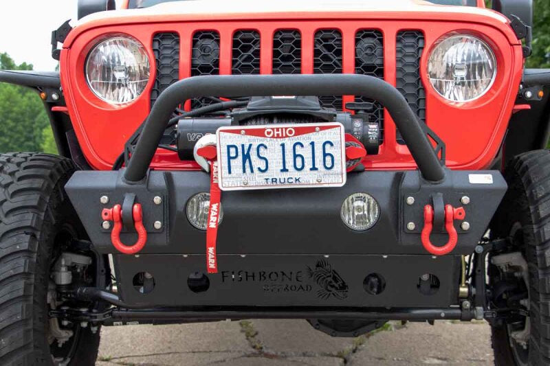 Fishbone Offroad 2018+ Jeep JL/Gladiator Wrangler JL/Gladiator Front Winch Bumper - Black Powdercoat Fishbone Offroad