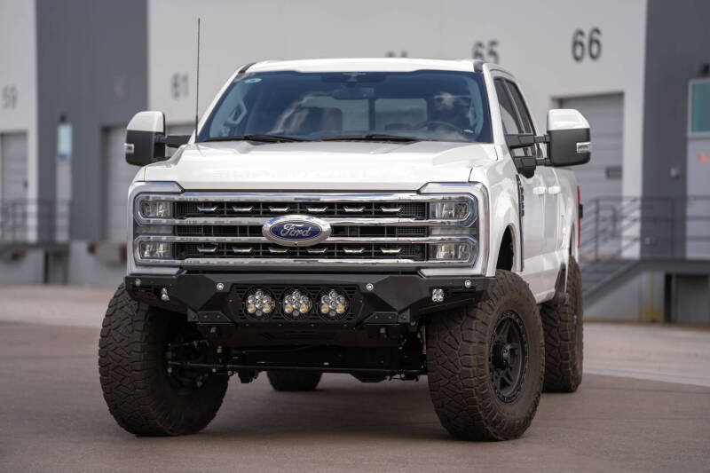 Addictive Desert Designs 2023+ Ford F-250/F-350 Bomber Front Bumper (w/ 3 Baja Designs LP6 Mounts) Addictive Desert Designs