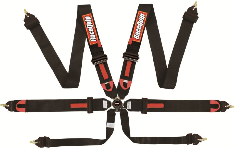 RaceQuip Black FIA CAMLOCK 6pt Pull Down Lap Racequip