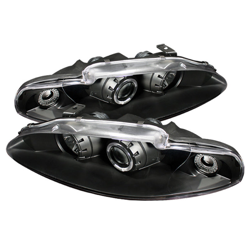 Spyder Mitsubishi Eclipse 95-96 Projector Headlights LED Halo Black High H1 Low H1 PRO-YD-ME95-HL-BK SPYDER