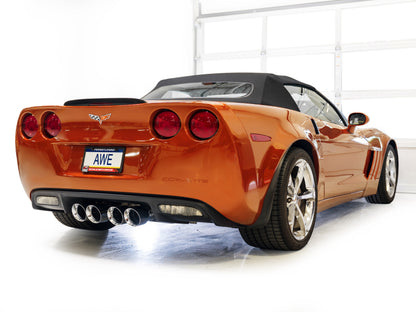 AWE Tuning 05-07 C6 Chevrolet Corvette 6.0L Touring Edition Axleback Exhaust w/ Chrome Silver Tips