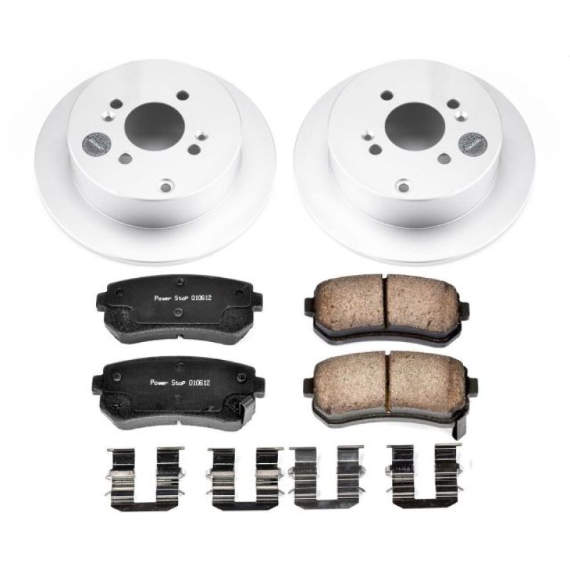 Power Stop 06-07 Hyundai Accent Rear Z17 Evolution Geomet Coated Brake Kit PowerStop