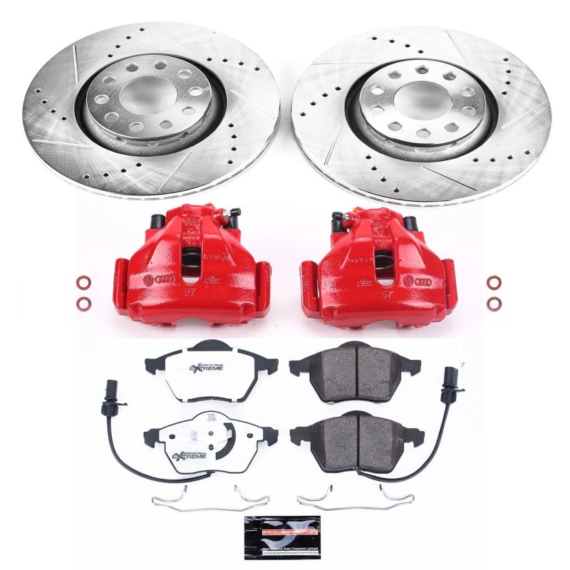 Power Stop 98-99 Audi A6 Front Z26 Street Warrior Brake Kit w/Calipers PowerStop