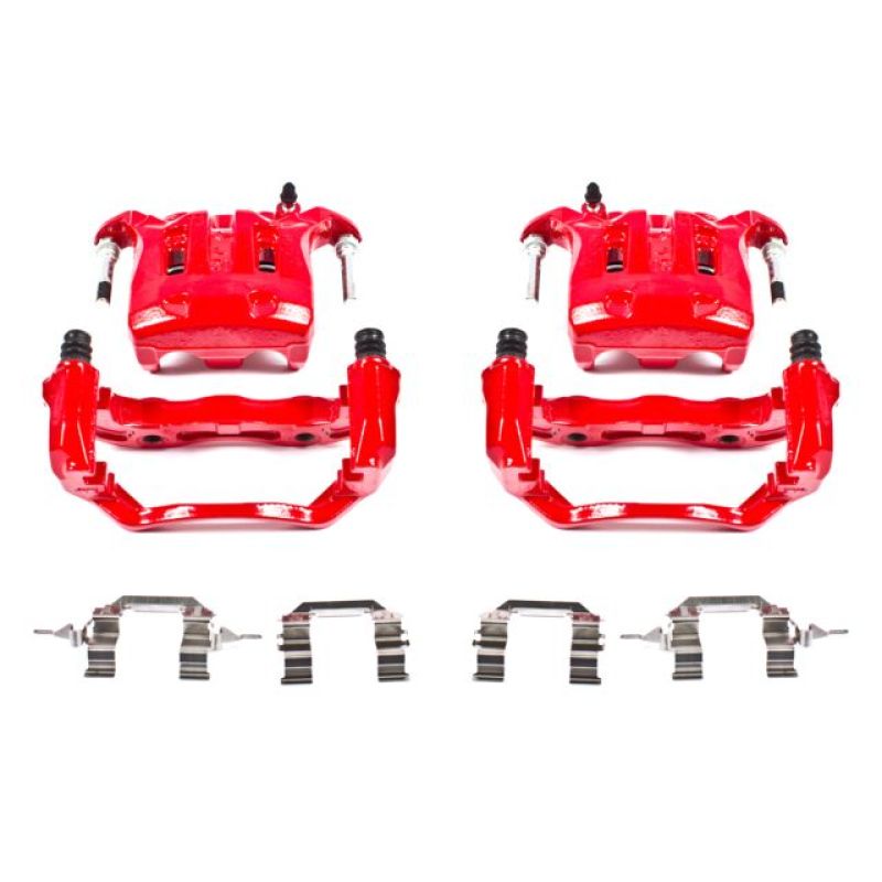Power Stop 03-04 Infiniti M45 Front Red Calipers w/Brackets - Pair PowerStop