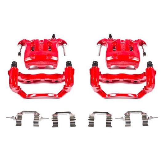 Power Stop 03-04 Infiniti M45 Front Red Calipers w/Brackets - Pair PowerStop