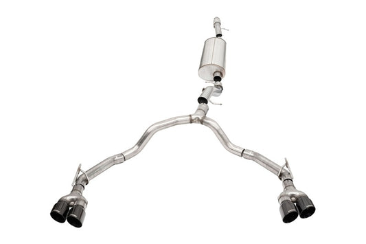 Corsa 21-22 Tahoe / GMC Yukon 4DR 6.2L 4WD Dual Rear 3in - 2.75in Sport Cat-Back DW 4in BLK Tips CORSA Performance