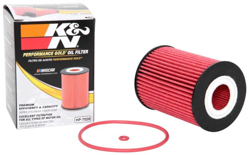 K&N Performance Oil Filter for 2010+ Mercedes Benz GLE350D 3.0L V6 DSL 2.75in OD x 3.625in H K&N Engineering