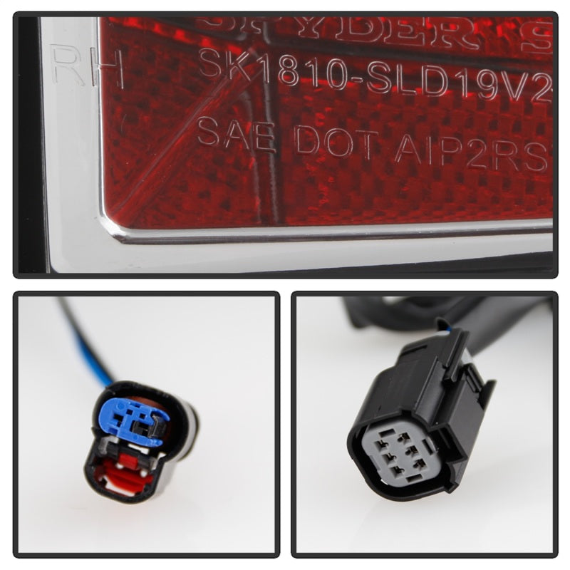 Spyder Chevy Silverado 19-20 LED Tail Light Chrome ALT-YD-CS19HAL-C SPYDER