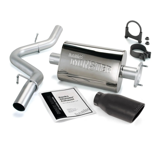 Banks Power 51315-B Monster exhaust system black tip for 2004-2006 Jeep Wrangler LJ 4.0L