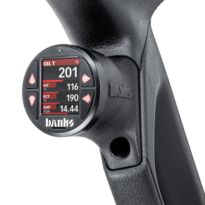 Banks Power 63371 upper iDash stealth gauge pod for 2018-2023 Jeep JL and Gladiator grab handle mount